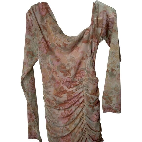 Free People Chloe One-Shoulder Long Sleeve Minidress Size S Asymmetrical Whimsy - Picture 7 of 16